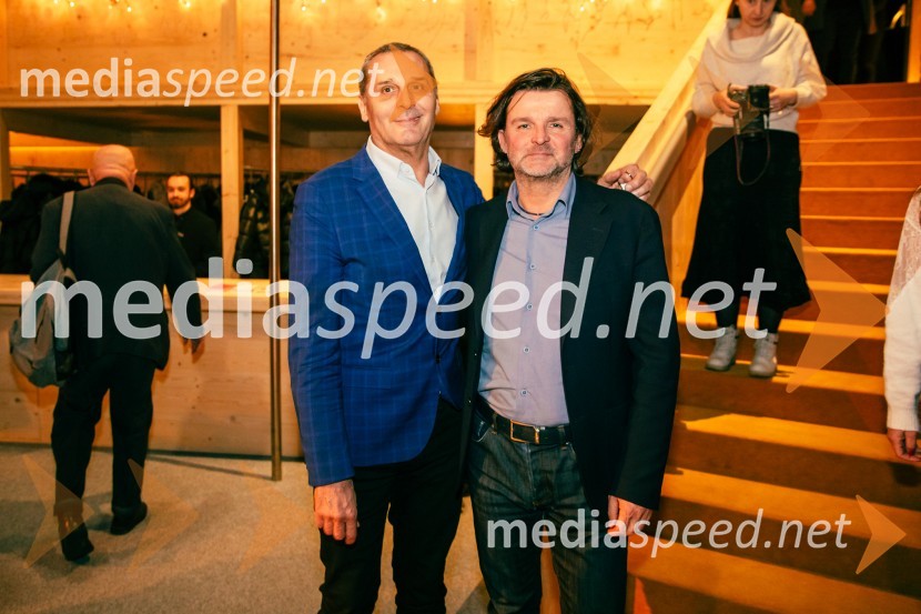 Danilo Rošker, direktor SNG Maribor;  Peter Sotošek Štular, nekdanji direktor SNG Opera in balet LjubljanaPremiera Cankarjeve igre Za narodov blagor, SNG Drama Ljubljana