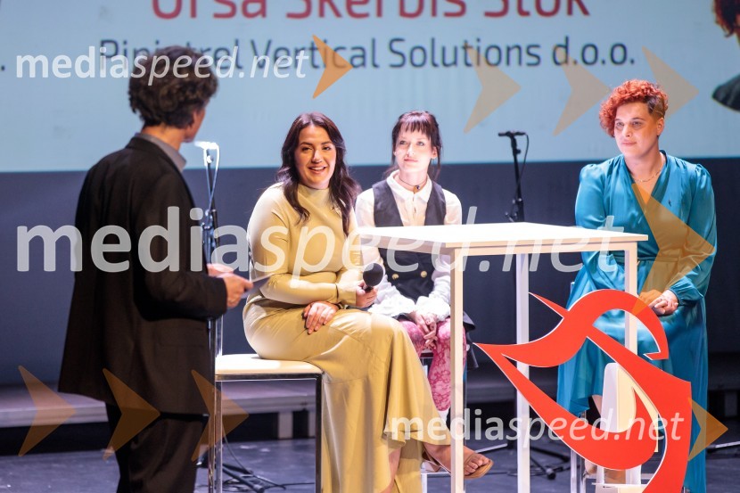 mag. Staša Velcl, Krka; mag. Rebeka Kropivšek Leskovar,  razvojna inženirka, Interblock;  Urša Skerbiš Štok, Pipistrel Vertical SolutionsInženirka leta 2024 je Rebeka Kropivšek Leskovar