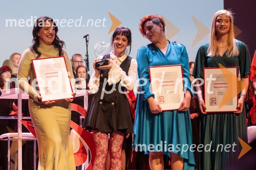 mag. Staša Velcl, Krka; mag. Rebeka Kropivšek Leskovar,  razvojna inženirka, Interblock;  Urša Skerbiš Štok, Pipistrel Vertical Solutions;  Jasna Krmelj, Gentler StoriesInženirka leta 2024 je Rebeka Kropivšek Leskovar