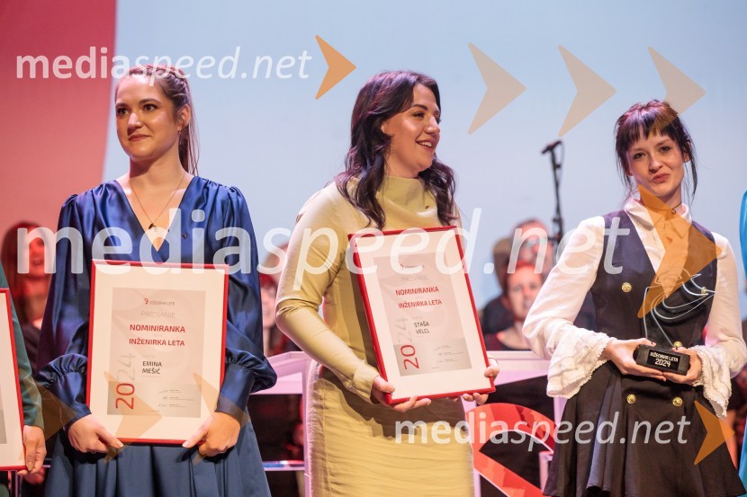  Emina Mešić, Henkel Maribor; mag. Staša Velcl, Krka; mag. Rebeka Kropivšek Leskovar,  razvojna inženirka, InterblockInženirka leta 2024 je Rebeka Kropivšek Leskovar