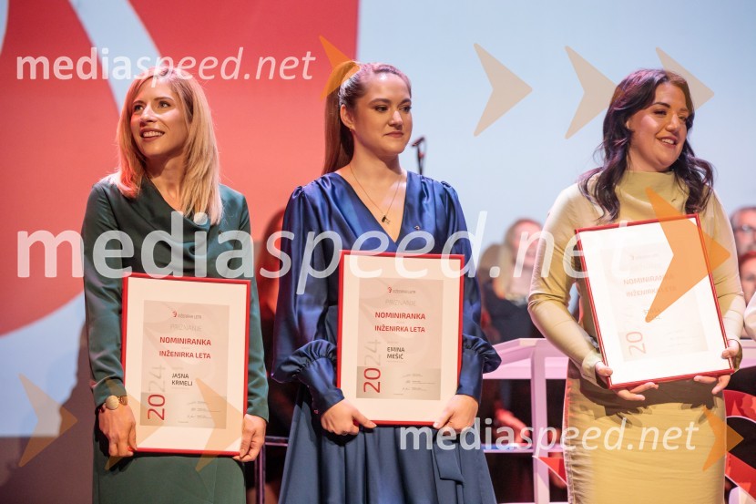  Jasna Krmelj, Gentler Stories;  Emina Mešić, Henkel Maribor; mag. Staša Velcl, KrkaInženirka leta 2024 je Rebeka Kropivšek Leskovar