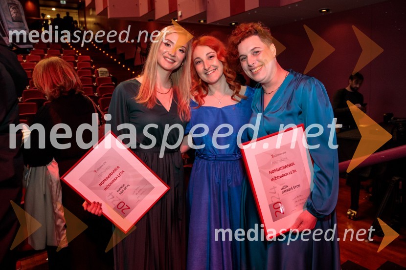  Manca Kok Bevc, Incom;  Ljupka Vrteva, Inženirka leta 2023;  Urša Skerbiš Štok, Pipistrel Vertical SolutionsInženirka leta 2024 je Rebeka Kropivšek Leskovar