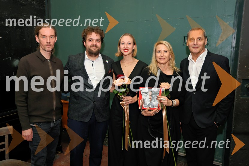  Andrej Jaklič, vodja gledališkega in sodobnoplesnega programa CD;  Luka Marcen, režiser;  Lara Ekar Grlj, koreografinja;  Tatjana Doma, dramaturginja SLG Celje;  Danilo Rošker, direktor SNG MariborJančarjev roman In ljubezen tudi na odru Drame SNG Maribor