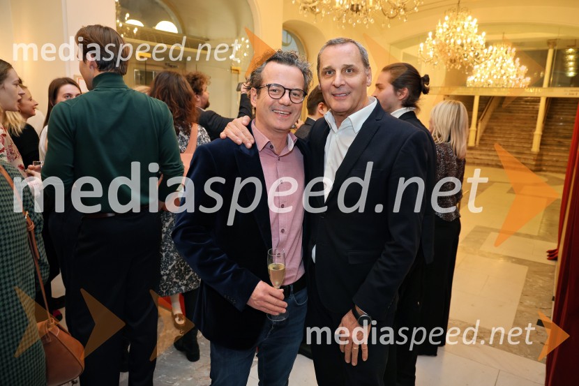  Vojko Belšak, igralec;  Danilo Rošker, direktor SNG MariborJančarjev roman In ljubezen tudi na odru Drame SNG Maribor