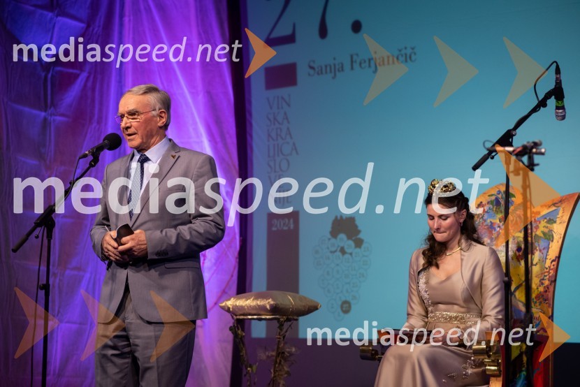  Janez Erjavec, direktor, Pomurski sejem, d.d., Gornja Radgona;  Sanja Ferjančič, 27. Vinska kraljica Slovenije 2024Nina Polanec okronana za 28. Vinsko kraljico Slovenije