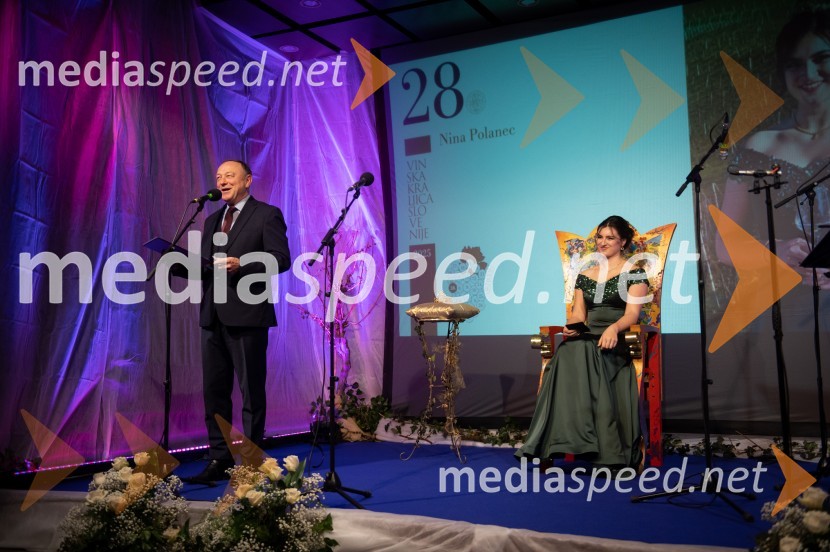  Stane Kocutar, mestni viničar, skrbnik Stare trte, novinar Radia Maribor, zgodovinar;  Nina  Polanec, 28. Vinska kraljica Slovenije 2025Nina Polanec okronana za 28. Vinsko kraljico Slovenije