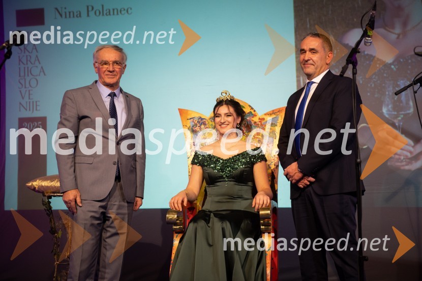  Janez Erjavec, direktor, Pomurski sejem, d.d., Gornja Radgona;  Nina  Polanec, 28. Vinska kraljica Slovenije 2025;  Ervin KosiNina Polanec okronana za 28. Vinsko kraljico Slovenije