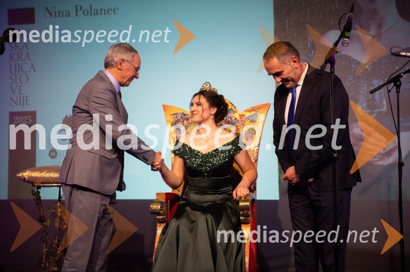  Janez Erjavec, direktor, Pomurski sejem, d.d., Gornja Radgona;  Nina  Polanec, 28. Vinska kraljica Slovenije 2025;  Ervin KosiNina Polanec okronana za 28. Vinsko kraljico Slovenije