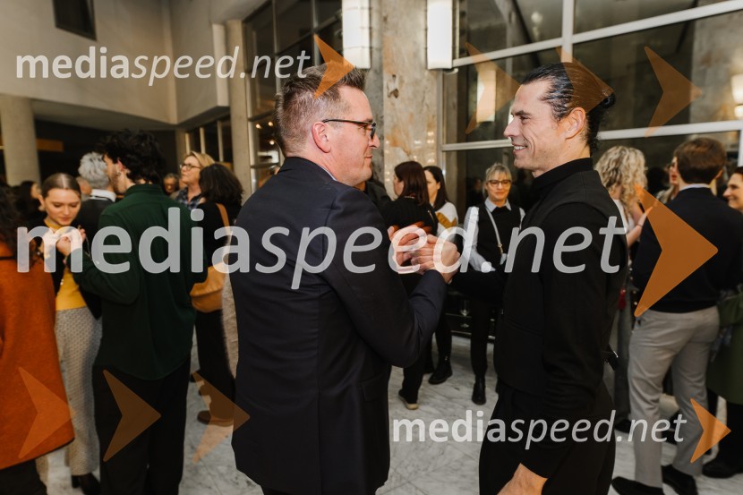  Samo Turel, Župan Mestne občine Nova Gorica;  Michal Rynia, koreograf, plesalec, scenografPrometej, premiera plesne uprizoritve v SNG Nova Gorica