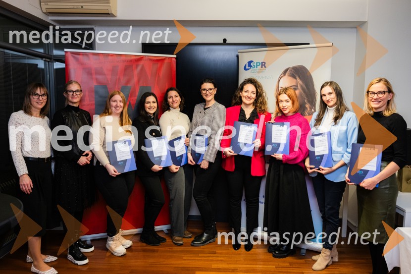  Mateja Repovž, namestnica direktorice na Marketing magazinu in direktorica DIGGIT;  Karolina Marolt, vodja marketinga, Curaprox Slovenija in predavateljica na šoli LSPR;  Ana Roblek;  Maja  Novak;  Martina Gajšek;  Sandra  Ezgeta Jurišić;  Amela Kujović;  Ana Boršič, A1 Slovenija;  Kristina Perovšek, Marketing Mentors;  Ana NađLondonska šola za odnose z javnostmi (LSPR), podelitev diplom 2024