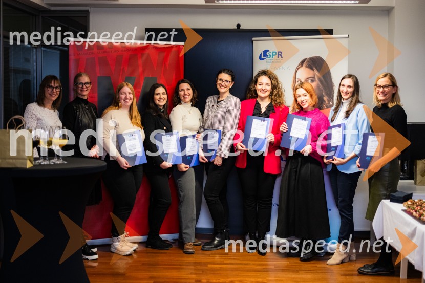  Mateja Repovž, namestnica direktorice na Marketing magazinu in direktorica DIGGIT;  Karolina Marolt, vodja marketinga, Curaprox Slovenija in predavateljica na šoli LSPR;  Ana Roblek;  Maja  Novak;  Martina Gajšek;  Sandra  Ezgeta Jurišić;  Amela Kujović;  Ana Boršič, A1 Slovenija;  Kristina Perovšek, Marketing Mentors;  Ana NađLondonska šola za odnose z javnostmi (LSPR), podelitev diplom 2024