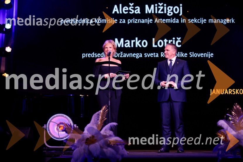  Aleša Mižigoj, direktorica Medex, d. o. o.;  Marko Lotrič, predsednik, Državni svetFranjo Bobinac je prejemnik priznanja za življenjsko delo na področju managementa 2024