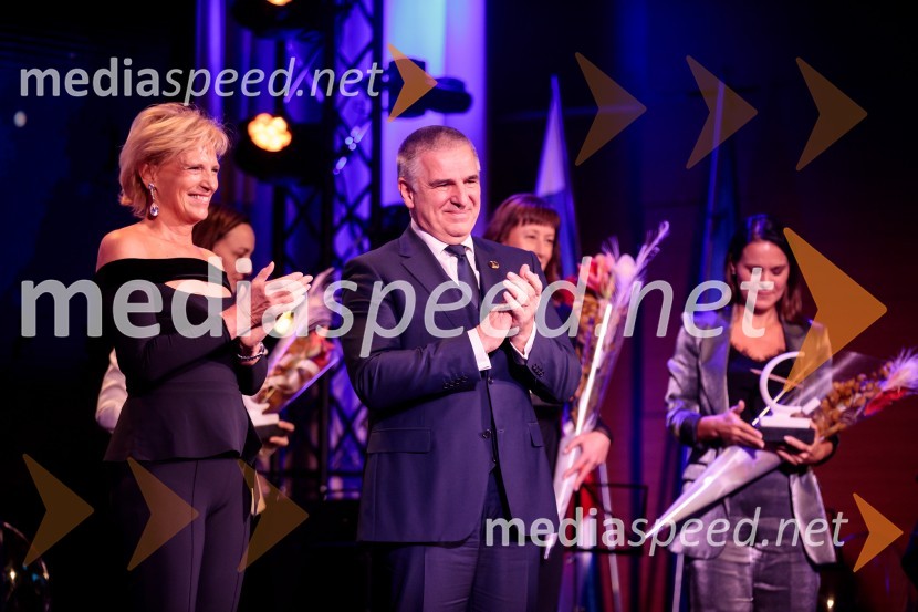  Aleša Mižigoj, direktorica Medex, d. o. o.;  Marko Lotrič, predsednik, Državni svetFranjo Bobinac je prejemnik priznanja za življenjsko delo na področju managementa 2024