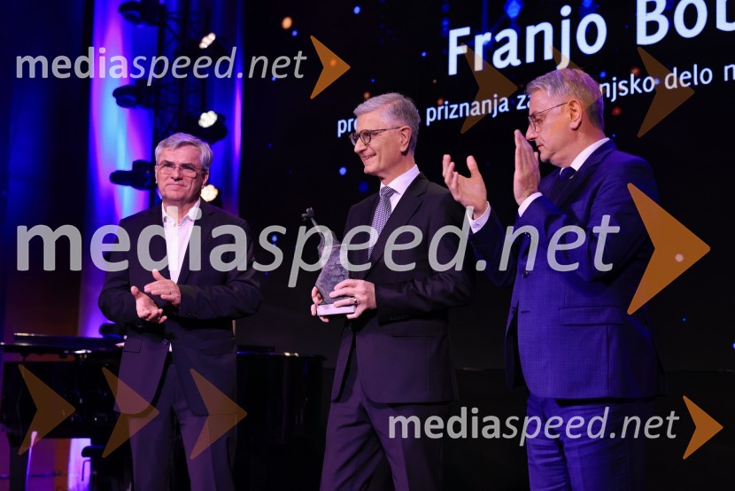  Aleksander  Zalaznik, generalni direktor Danfoss Trata, nekdanji predsednik Združenja Manager;  Franjo Bobinac, predsednik, Olimpijski komite Slovenije;  Matjaž Han, minister za gospodarstvo, turizem in športFranjo Bobinac je prejemnik priznanja za življenjsko delo na področju managementa 2024