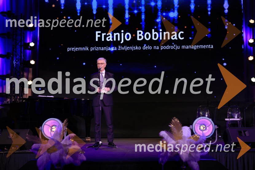  Franjo Bobinac, predsednik, Olimpijski komite SlovenijeFranjo Bobinac je prejemnik priznanja za življenjsko delo na področju managementa 2024
