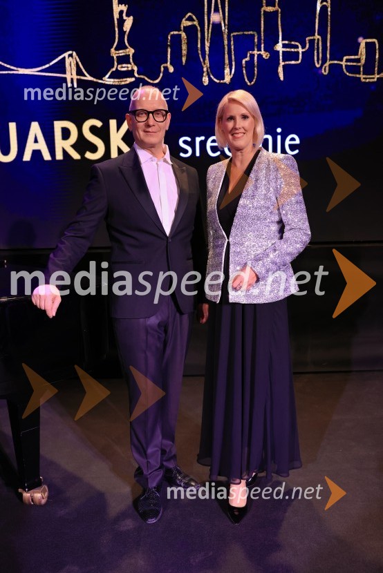  Uroš Smolej, igralec;  Petra Juvančič, izvršna direktorica, Združenje ManagerFranjo Bobinac je prejemnik priznanja za življenjsko delo na področju managementa 2024