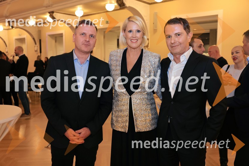 dr. Simon Rečnik, direktor Trdnih izdelkov in član uprave Leka d.d.;  Petra Juvančič, izvršna direktorica, Združenje Manager;  Tomaž Orešič, podpredsednik skupine ResaltaFranjo Bobinac je prejemnik priznanja za življenjsko delo na področju managementa 2024