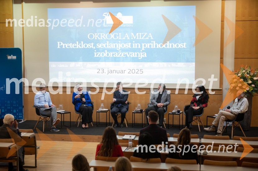  Klemen Tršinar; dr. Aida  Kamišalić Latifić,  Fakulteta za elektrotehniko, računalništvo in informatiko, Univerza v Mariboru; prof. dr. Zdravko Kačič, rektor Univerze v Mariboru;  Mojmir Flisek, rektor UM;  Ana Vovk, visokošolska učiteljica na Filozofski fakulteti UM; prof. dr.  Danijel Rebolj, profesor, nekdanji rektor, Univerza v MariboruIzobraževanje kot pot do trajnostne prihodnosti na Univerzi v Mariboru