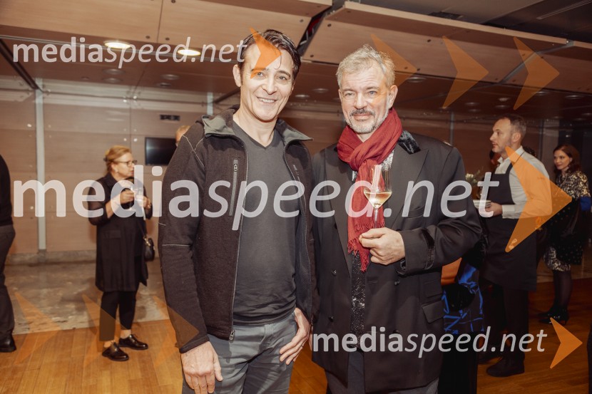  Goran Višnjić, hrvaško ameriški filmski igralec;  Andrej  Stražišar, scenograf, Teater d.o.o.Netopir, premiera operete v koprodukciji SNG Opera in balet Ljubljana in Cankarjevega doma