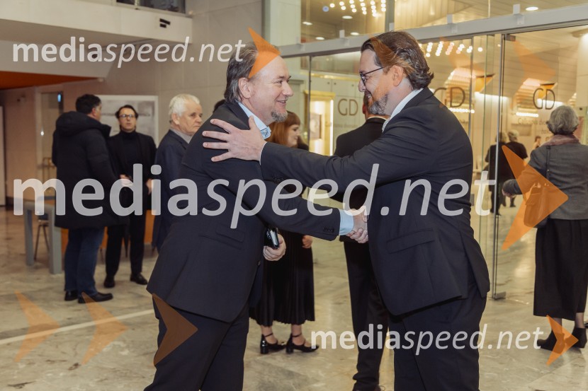  Patrik Greblo, dirigent;  Marko  Hribernik, direktor SNG Opera in balet LjubljanaNetopir, premiera operete v koprodukciji SNG Opera in balet Ljubljana in Cankarjevega doma