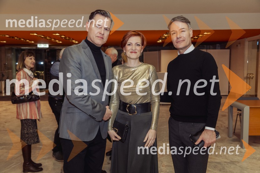  Toni Tovornik, generalni sekretar na Ministrstvu za kulturo; dr. Asta Vrečko, ministrica za kulturo;  Saša Krajnc, TV Voditelj, RTVNetopir, premiera operete v koprodukciji SNG Opera in balet Ljubljana in Cankarjevega doma