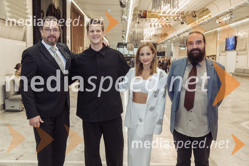  Marko  Hribernik, direktor SNG Opera in balet Ljubljana;  Lukas Zuschlag, baletnik, koreograf;  Ana Klašnja, balerina;   Jure Novak, generalni direktor, Cankarjev domNetopir, premiera operete v koprodukciji SNG Opera in balet Ljubljana in Cankarjevega doma