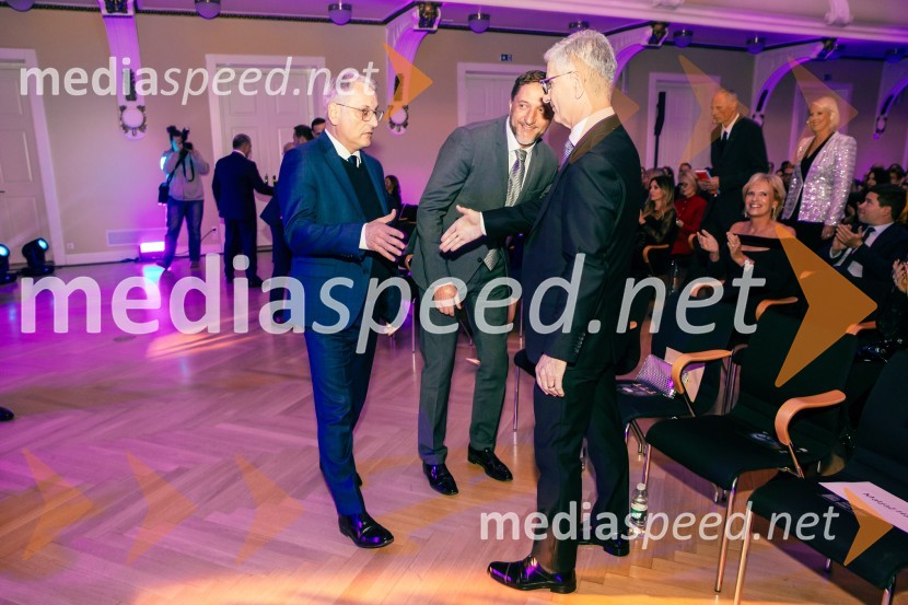  Matjaž Han, minister za gospodarstvo, turizem in šport;  Klemen Boštjančič, minister za finance;  Franjo Bobinac, predsednik, Olimpijski komite SlovenijeFranjo Bobinac je prejemnik priznanja za življenjsko delo na področju managementa 2024