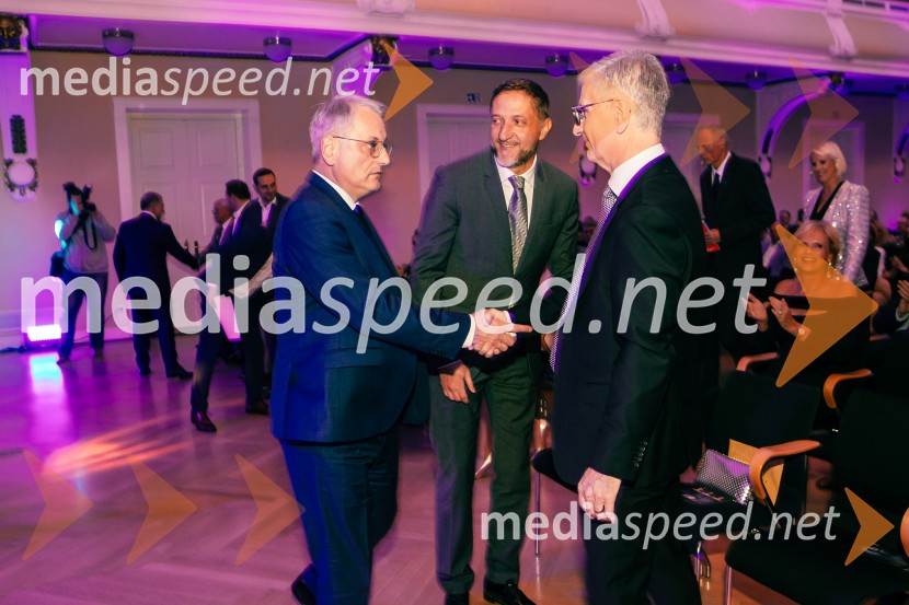  Matjaž Han, minister za gospodarstvo, turizem in šport;  Klemen Boštjančič, minister za finance;  Franjo Bobinac, predsednik, Olimpijski komite SlovenijeFranjo Bobinac je prejemnik priznanja za življenjsko delo na področju managementa 2024