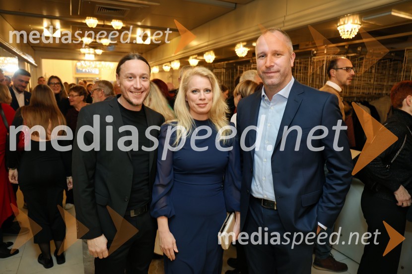  Marko Soršak-Soki, bobnar, skupina Elvis Jackson;  Eva Soršak; dr. Marko Soršak, župan, Občina Hoče-SlivnicaDr. Samo Zver je izrekel Bob leta 2024