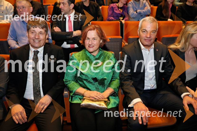 mag. Borut Sajovic, minister za obrambo RS;  Janja  Sajovic;  Aleksander Saša Arsenovič, župan, Mestna občina MariborDr. Samo Zver je izrekel Bob leta 2024