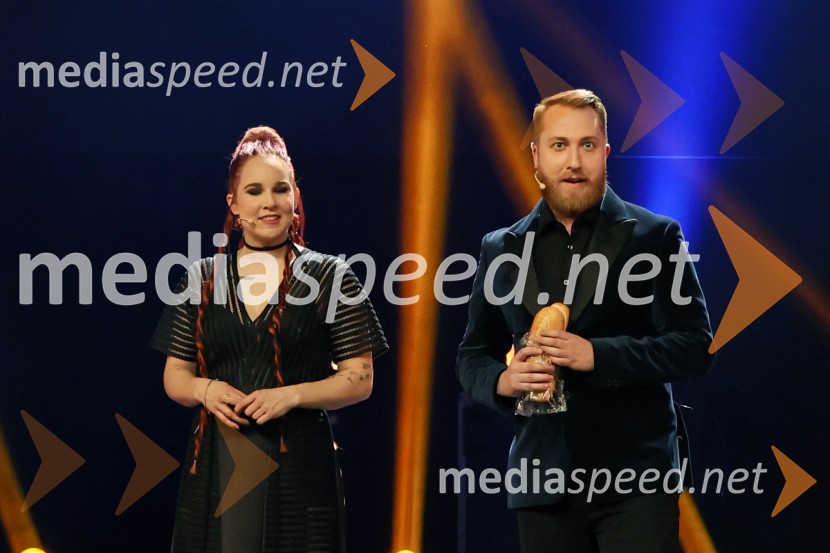  Maja Monrue, pisateljica in producentka;  Aleksander Pozvek, imitator in novinarDr. Samo Zver je izrekel Bob leta 2024