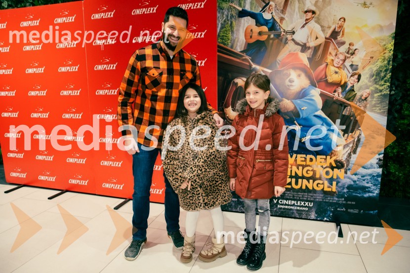  Uroš Bitenc, moderator, vplivnež;  Ula Sijaj Bitenc;  ... Medvedek Paddington v džungli, premiera v Cineplexx Ljubljana