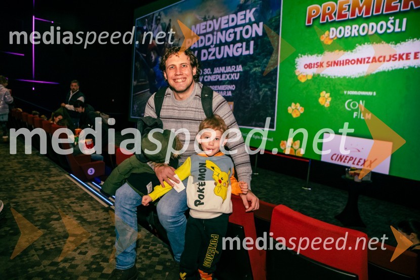  Žiga Bunič, igralec;  ... Medvedek Paddington v džungli, premiera v Cineplexx Ljubljana
