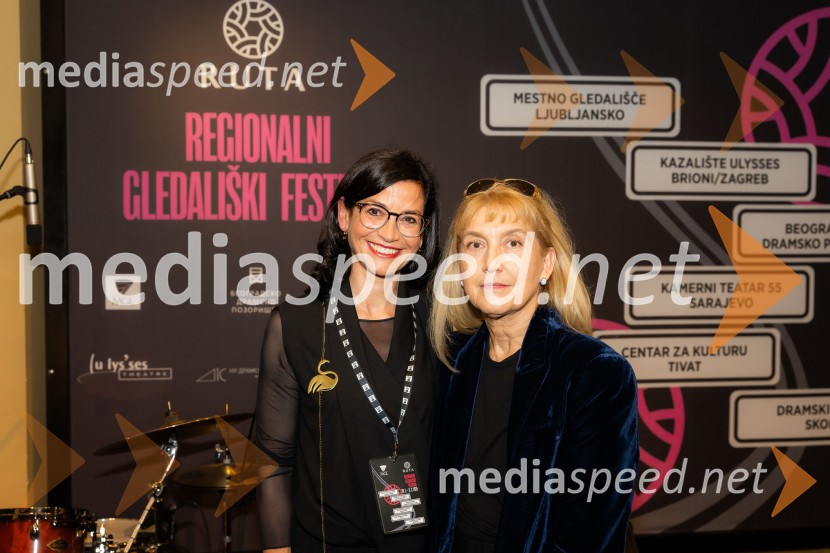  Simona  Belle, služba za stike z javnostmi MGL;  Barbara Hieng Samobor, direktorica in umetniška vodja MGLFestival Ruta, otvoritev festivala