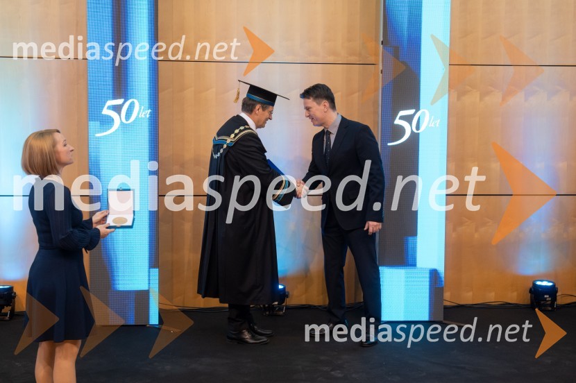 prof. dr. Zdravko Kačič, rektor Univerze v Mariboru; izr. prof. Slavko  Kovačič, Pedaoška fakultetaRektorjev dan Univerze v Mariboru 2025