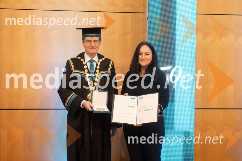 prof. dr. Zdravko Kačič, rektor Univerze v Mariboru;  Janja HojnikRektorjev dan Univerze v Mariboru 2025