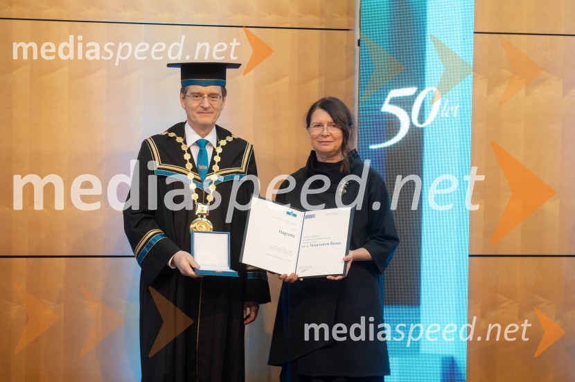 prof. dr. Zdravko Kačič, rektor Univerze v Mariboru; doc. dr. Tanja Lešnik Štuhec, Fakulteta za turizemRektorjev dan Univerze v Mariboru 2025