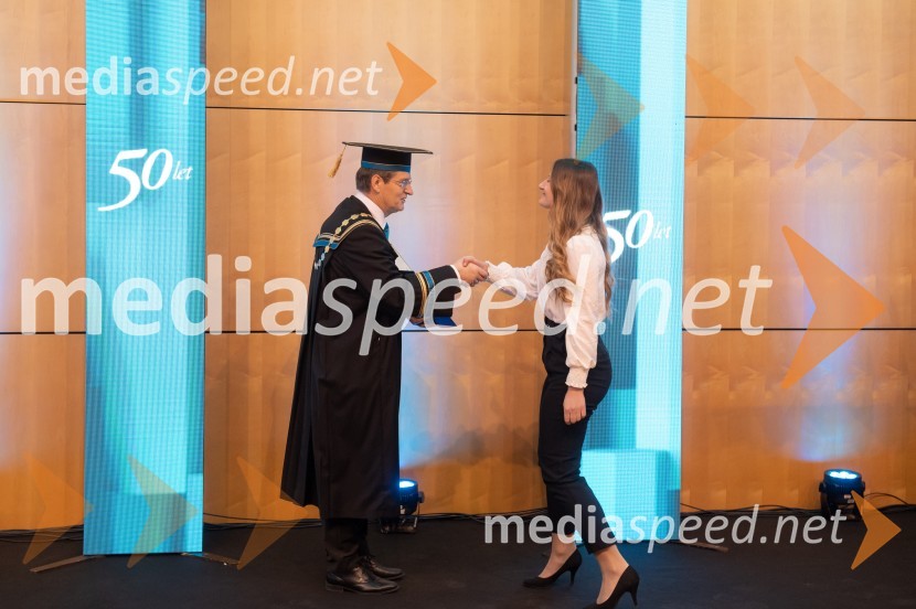 prof. dr. Zdravko Kačič, rektor Univerze v Mariboru;  Živa Drobnič Kvartuč, Fakulteta za varnostne vedeRektorjev dan Univerze v Mariboru 2025