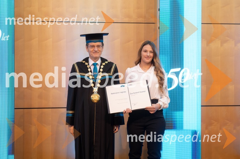 prof. dr. Zdravko Kačič, rektor Univerze v Mariboru;  Živa Drobnič Kvartuč, Fakulteta za varnostne vedeRektorjev dan Univerze v Mariboru 2025