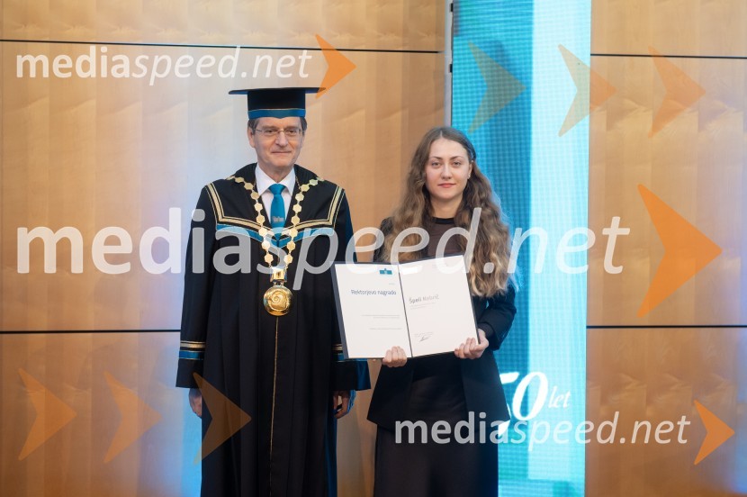 prof. dr. Zdravko Kačič, rektor Univerze v Mariboru;  Špela Kebrič, Fakulteta za zdravstvene vedeRektorjev dan Univerze v Mariboru 2025