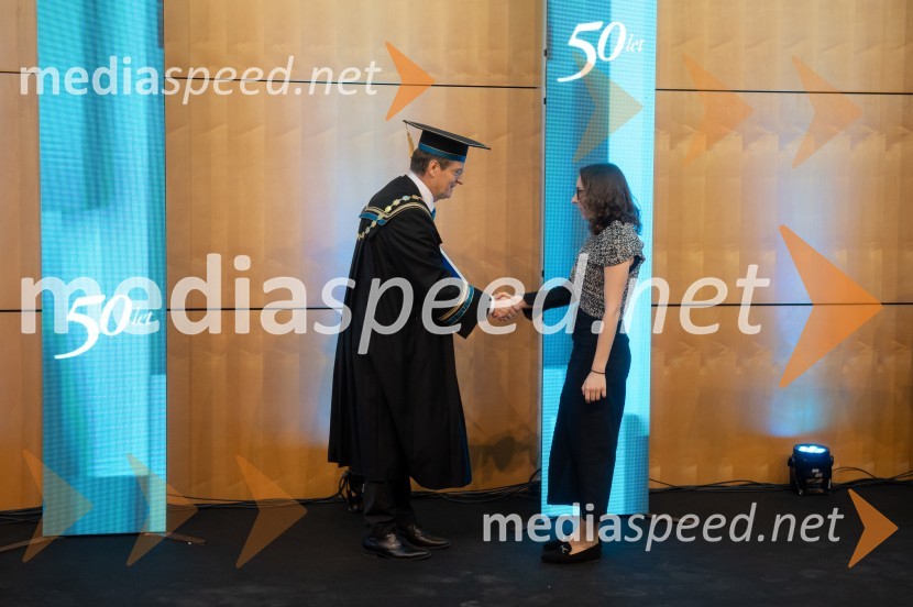 prof. dr. Zdravko Kačič, rektor Univerze v Mariboru;  Špela Metličar, Fakulteta za zdravstvene vedeRektorjev dan Univerze v Mariboru 2025