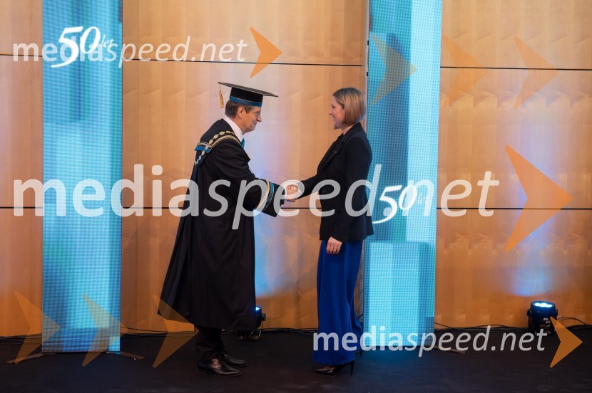 prof. dr. Zdravko Kačič, rektor Univerze v Mariboru;  Janja Lupšina, Fakulteta za turizemRektorjev dan Univerze v Mariboru 2025