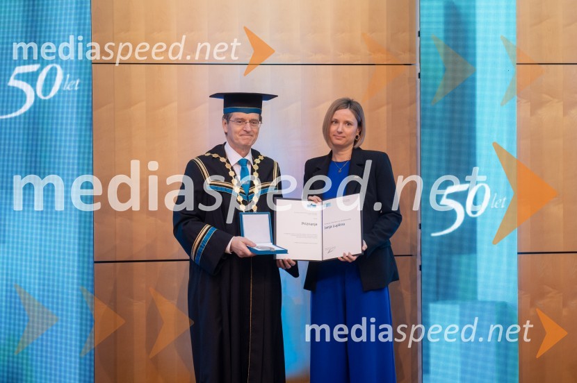 prof. dr. Zdravko Kačič, rektor Univerze v Mariboru;  Janja Lupšina, Fakulteta za turizemRektorjev dan Univerze v Mariboru 2025