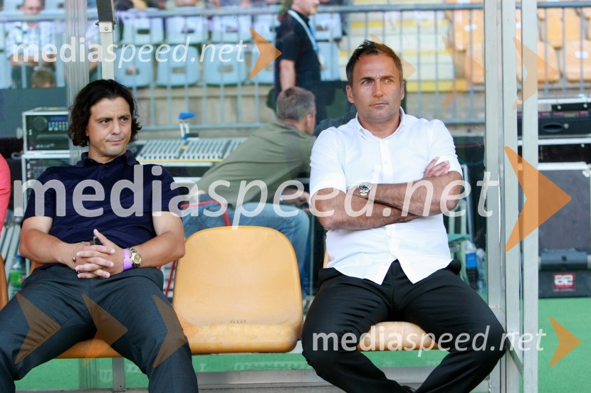 Zlatko Zahovič, športni direktor NK Maribor in Darko Milanič, trener NK MariborPovratna tekma 3. kroga kvalifikacij za Ligo prvakov: NK Maribor - FC Zürich