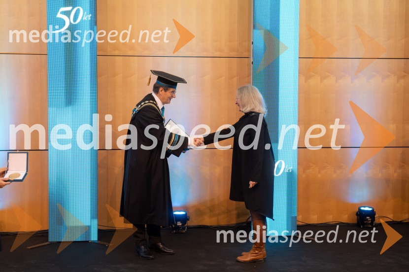 prof. dr. Zdravko Kačič, rektor Univerze v Mariboru;  Jasmina Klojčnik, Pravna fakultetaRektorjev dan Univerze v Mariboru 2025