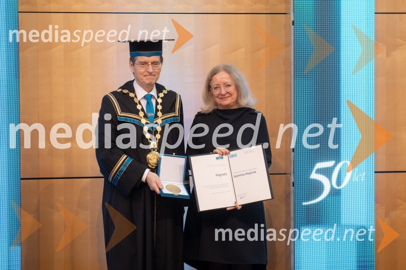 prof. dr. Zdravko Kačič, rektor Univerze v Mariboru;  Jasmina Klojčnik, Pravna fakultetaRektorjev dan Univerze v Mariboru 2025