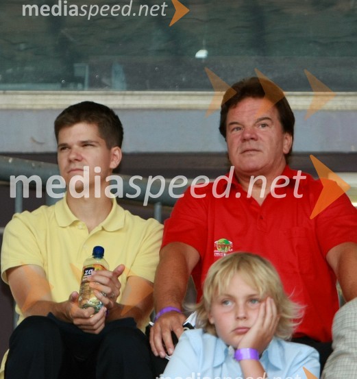 Marko Hölbl in Mišo Hölbl, direktor in lastnik Radia CityPovratna tekma 3. kroga kvalifikacij za Ligo prvakov: NK Maribor - FC Zürich