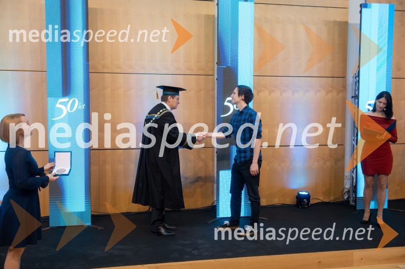 prof. dr. Zdravko Kačič, rektor Univerze v Mariboru; doc. dr. Tibor Rutar, Filozofska fakultetaRektorjev dan Univerze v Mariboru 2025