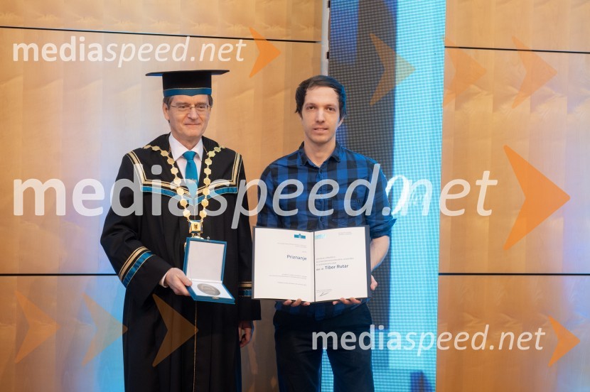 prof. dr. Zdravko Kačič, rektor Univerze v Mariboru; doc. dr. Tibor Rutar, Filozofska fakultetaRektorjev dan Univerze v Mariboru 2025