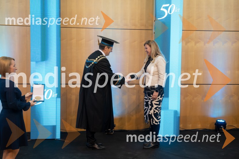 prof. dr. Zdravko Kačič, rektor Univerze v Mariboru; prof. dr. Karin Širec, Ekonomsko-poslovna fakultetaRektorjev dan Univerze v Mariboru 2025